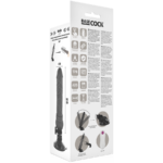 BASECOCK - VIBRADOR REALÍSTICO CONTROL REMOTO NEGRO 19.5 CM -O- 4 CM - Imagen 5