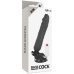 BASECOCK - VIBRADOR REALÍSTICO CONTROL REMOTO NEGRO 20 CM -O- 4 CM - Imagen 4