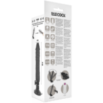 BASECOCK - VIBRADOR REALÍSTICO CONTROL REMOTO NEGRO 20 CM -O- 4 CM - Imagen 5