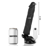BASECOCK - VIBRADOR REALÍSTICO CONTROL REMOTO NEGRO 21 CM -O- 4 CM - Imagen 2