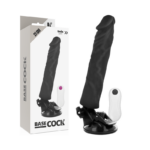 Imagen del artículo erótico BASECOCK - VIBRADOR REALÍSTICO CONTROL REMOTO NEGRO 21 CM -O- 4 CM de BASECOCK en la sección JUGUETES BIENESTAR |Vibradores|Vibradores control remoto de Millenial Sexshop.