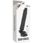 BASECOCK - VIBRADOR REALÍSTICO CONTROL REMOTO NEGRO 21 CM -O- 4 CM - Imagen 5