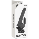 BASECOCK - VIBRADOR REALÍSTICO CONTROL REMOTO NEGRO CON TESTÍCULOS 20 CM -O- 4 CM - Imagen 4