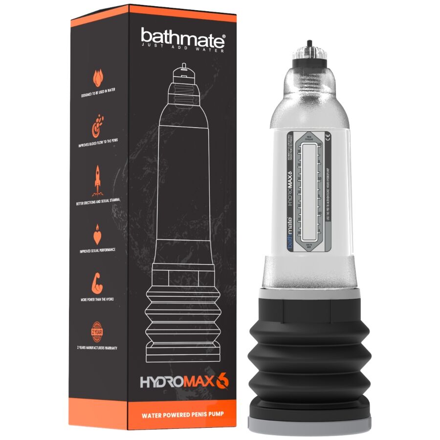 BATHMATE - HYDROMAX 6 TRANSPARENTE-MillenialSexshop-BATHMATE Imagen del artículo erótico BATHMATE - HYDROMAX 6 TRANSPARENTE de BATHMATE en la sección JUGUETES BIENESTAR |Juguetes para Hombres|Accesorios para el pene|Bomba Alargadora Pene de Millenial Sexshop.