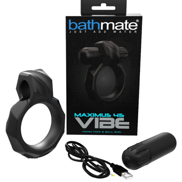 Imagen del artículo erótico BATHMATE - VIBE RING MAXIMUS 45 de BATHMATE en la sección JUGUETES BIENESTAR |Juguetes para Hombres|Accesorios para el pene|Anillos Pene|Anillos con Vibración de Millenial Sexshop.