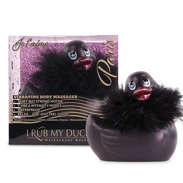 Imagen del artículo erótico BIG TEASE TOYS - I RUB MY DUCKIE 2.0 | PATO VIBRADOR PARIS (BLACK) de BIG TEAZE TOYS en la sección JUGUETES BIENESTAR |Juguetes para Mujeres|Estimuladores de Millenial Sexshop.