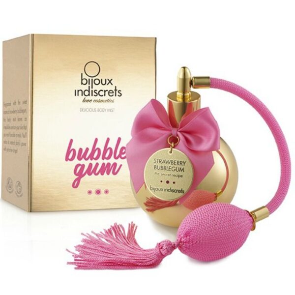 Imagen del artículo erótico BIJOUX - BUBBLE GUM BRUMA CORPORAL CHICLE FRESA 100 ML de BIJOUX LOVE COSMETIQUES en la sección DROGUERÍA |Perfumes de Millenial Sexshop.