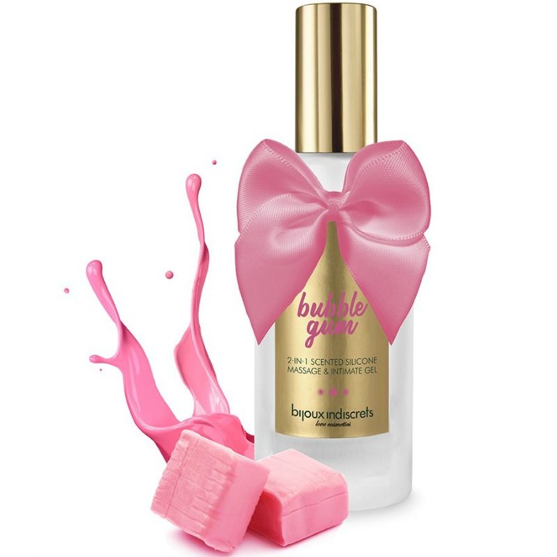 Imagen del artículo erótico BIJOUX - BUBBLE GUM GEL 2 EN 1 SILICONA CHICLE DE FRESA 100 ML de BIJOUX LOVE COSMETIQUES en la sección DROGUERÍA |Para Masajes|Aceites con Sabores de Millenial Sexshop.
