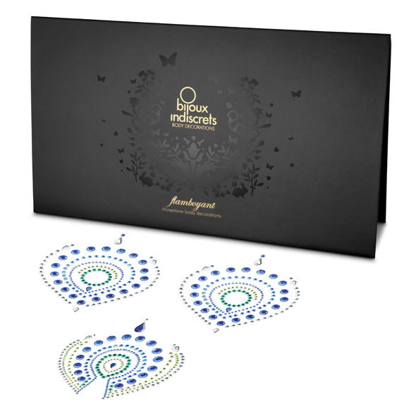 Imagen del artículo erótico BIJOUX - INDISCRETS FLAMBOYANT AZUL & VERDE de BIJOUX DESIRE METALLIQUE en la sección MODA & LENCERÍA|Lencería Mujer|Accesorios|Pezoneras de Millenial Sexshop.