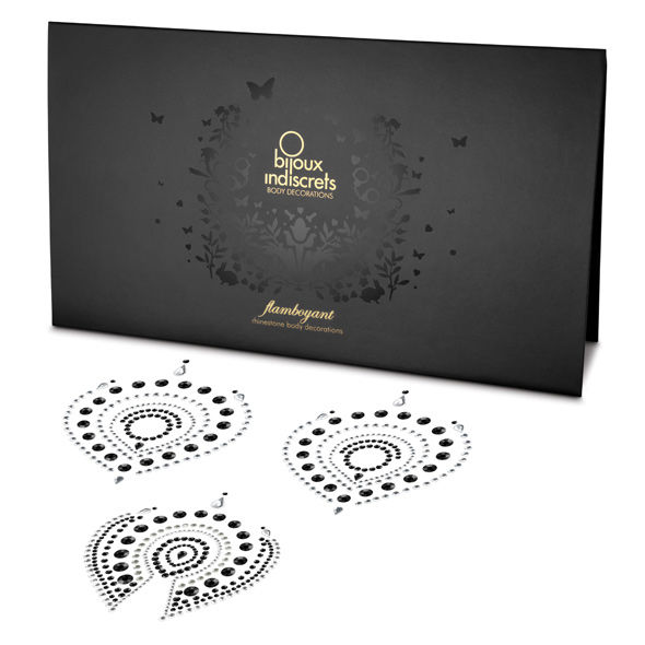 Imagen del artículo erótico BIJOUX - INDISCRETS FLAMBOYANT NEGRO & PLATA de BIJOUX DESIRE METALLIQUE en la sección MODA & LENCERÍA|Lencería Mujer|Accesorios|Pezoneras de Millenial Sexshop.