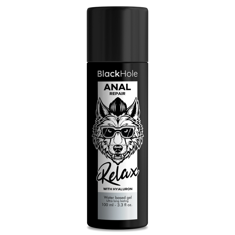 Imagen del artículo erótico BLACK HOLE - ANAL REPAIR BASE AGUA RELAX CON HYALURON 100 ML de BLACK HOLE en la sección DROGUERÍA |Lubricantes|Base Agua de Millenial Sexshop.