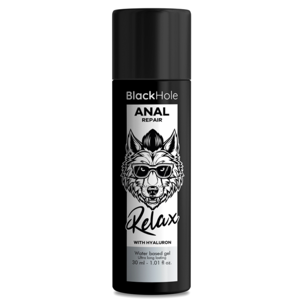 Imagen del artículo erótico BLACK HOLE - ANAL REPAIR BASE AGUA RELAX CON HYALURON 30 ML de BLACK HOLE en la sección DROGUERÍA |Lubricantes|Base Agua de Millenial Sexshop.