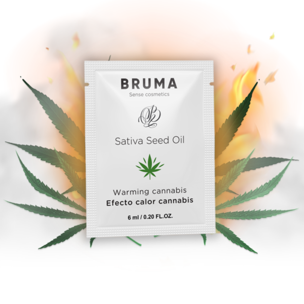 Imagen del artículo erótico BRUMA - 6 ML GEL DESLIZANTE CON ACEITE DE SEMILLA EFECTO CALOR SABOR CANNABIS de BRUMA en la sección DROGUERÍA |Lubricantes|Monodosis de Millenial Sexshop.