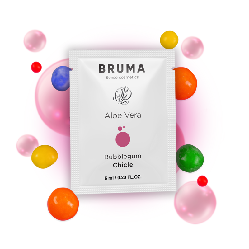 BRUMA - 6 ML GEL DESLIZANTE CON ALOE VERA SABOR A CHICLE-MillenialSexshop-BRUMA Imagen del artículo erótico BRUMA - 6 ML GEL DESLIZANTE CON ALOE VERA SABOR A CHICLE de BRUMA en la sección DROGUERÍA |Lubricantes|Monodosis de Millenial Sexshop.