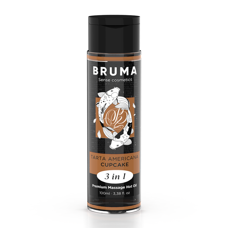 Imagen del artículo erótico BRUMA - ACEITE DE MASAJE PREMIUM EFECTO CALOR SABOR TARTA AMERICANA 3 EN 1 - 100 ML de BRUMA en la sección DROGUERÍA |Para Masajes|Con efecto calor de Millenial Sexshop.