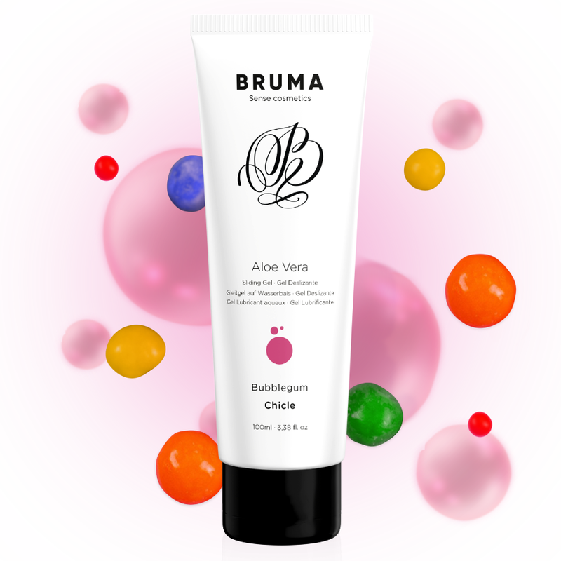 BRUMA - GEL DESLIZANTE CON ALOE VERA SABOR A CHICLE 100 ML-MillenialSexshop-BRUMA Imagen del artículo erótico BRUMA - GEL DESLIZANTE CON ALOE VERA SABOR A CHICLE 100 ML de BRUMA en la sección DROGUERÍA |Lubricantes|Con deliciosos Sabores de Millenial Sexshop.