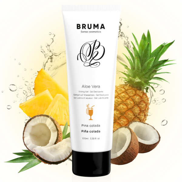 Imagen del artículo erótico BRUMA - GEL DESLIZANTE CON ALOE VERA SABOR A PIÑA COLADA 100 ML de BRUMA en la sección DROGUERÍA |Lubricantes|Con deliciosos Sabores de Millenial Sexshop.