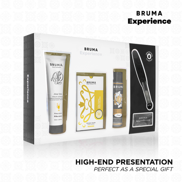 Imagen del artículo erótico BRUMA XPERIENCE - KIT TENTACIÓN DULCE PIÑA COLADA VIBRO-ORGÁSMICA de BRUMA en la sección ARTÍCULOS VARIOS|Kits Parejas de Millenial Sexshop.