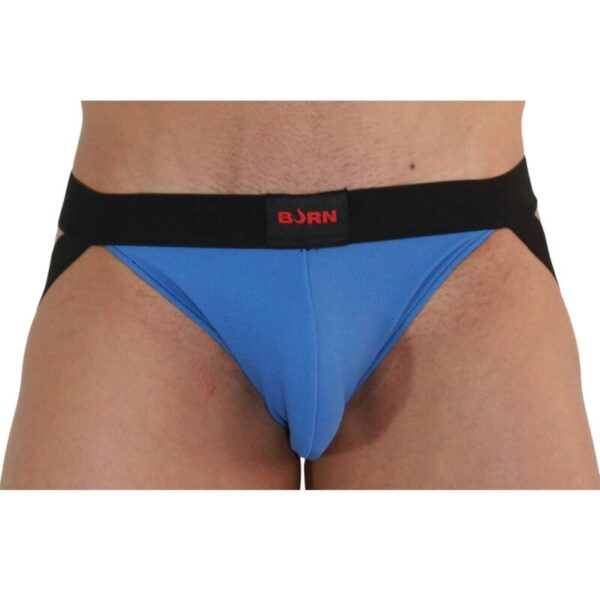 Imagen del artículo erótico BURN - 008 JOCK AZUL / NEGRO L de BURN en la sección MODA & LENCERÍA|Lencería Hombre|Jockstraps de Millenial Sexshop.