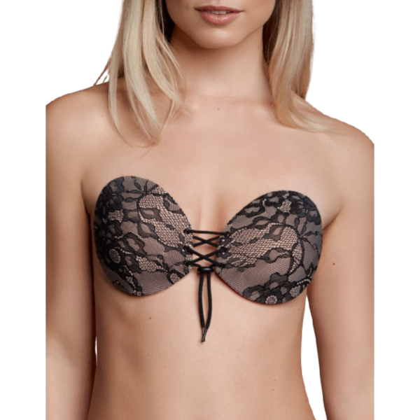Imagen del artículo erótico BYE-BRA - SUJETADOR ADHESIVO ENTRELAZADO & BORDADO COPA C de BYE BRA - BRAS en la sección MODA & LENCERÍA|Lencería Mujer|Lencería Sexy|Sujetadores de Millenial Sexshop.