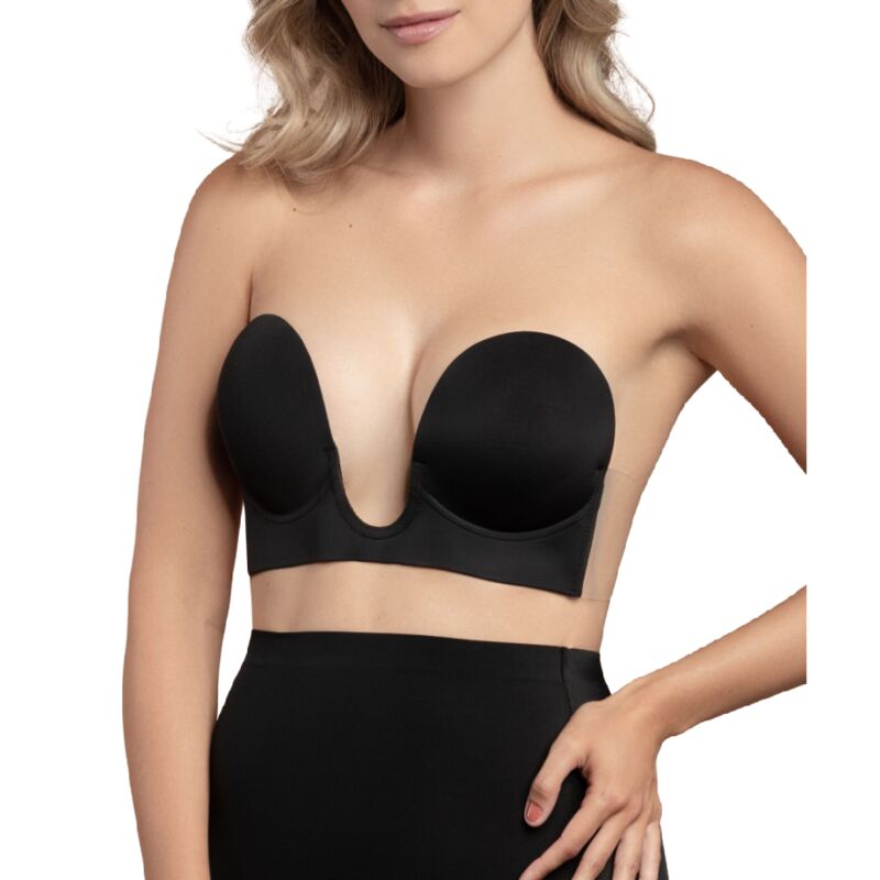 BYE-BRA - SUJETADOR SIN ASAS EN U NEGRO COPA A-MillenialSexshop-BYE BRA - BRAS Imagen del artículo erótico BYE-BRA - SUJETADOR SIN ASAS EN U NEGRO COPA A de BYE BRA - BRAS en la sección MODA & LENCERÍA|Lencería Mujer|Lencería Sexy|Sujetadores de Millenial Sexshop.