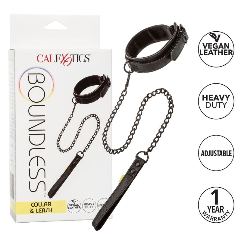 Imagen del artículo erótico CALEXOTICS - BOUNDLESS COLLAR CON CORREA de CALEXOTICS en la sección BDSM & BONDAGE |Bondage|Collares de Millenial Sexshop.