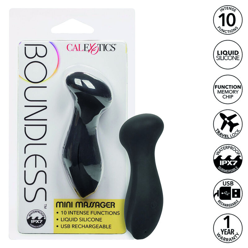 Imagen del artículo erótico CALEXOTICS - BOUNDLESS MASAJEADOR MINI de CALEXOTICS en la sección JUGUETES BIENESTAR |Juguetes para Mujeres|Estimuladores|Masajeadores de Millenial Sexshop.
