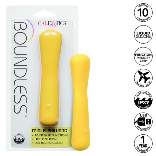 Imagen del artículo erótico CALEXOTICS - BOUNDLESS MINI WAND FLEXIBLE de CALEXOTICS en la sección JUGUETES BIENESTAR |Juguetes para Mujeres|Estimuladores|Masajeadores de Millenial Sexshop.