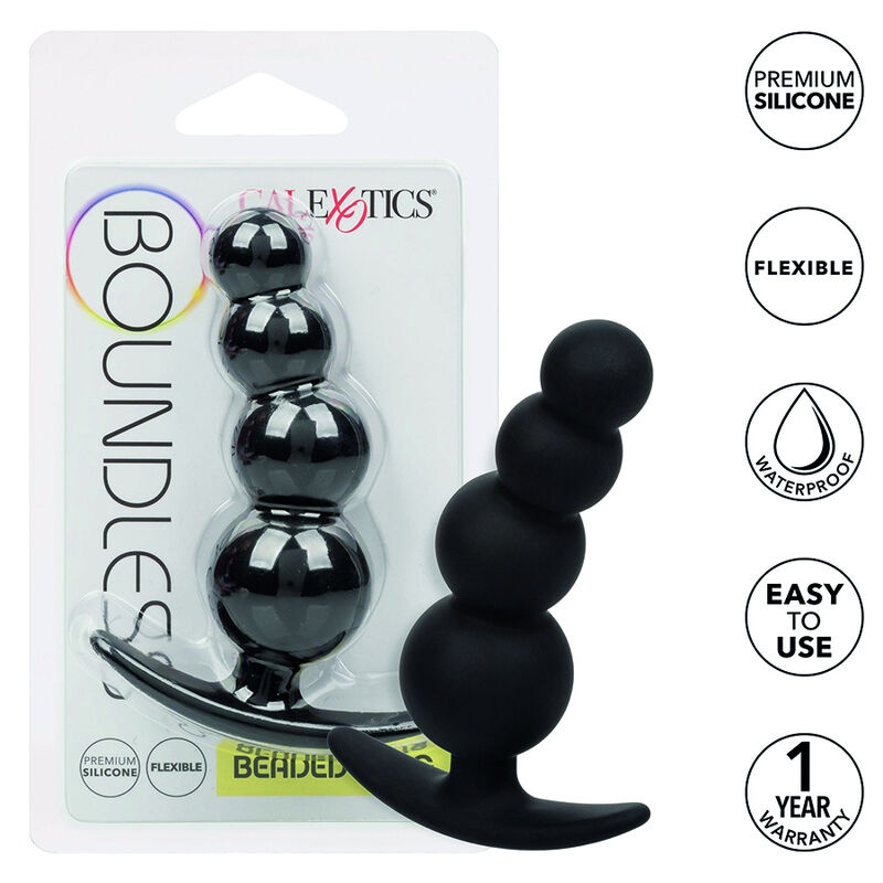 Imagen del artículo erótico CALEXOTICS - BOUNDLESS PLUG ANAL CUENTAS de CALEXOTICS en la sección JUGUETES BIENESTAR |Anal|Plugs Anales de Millenial Sexshop.