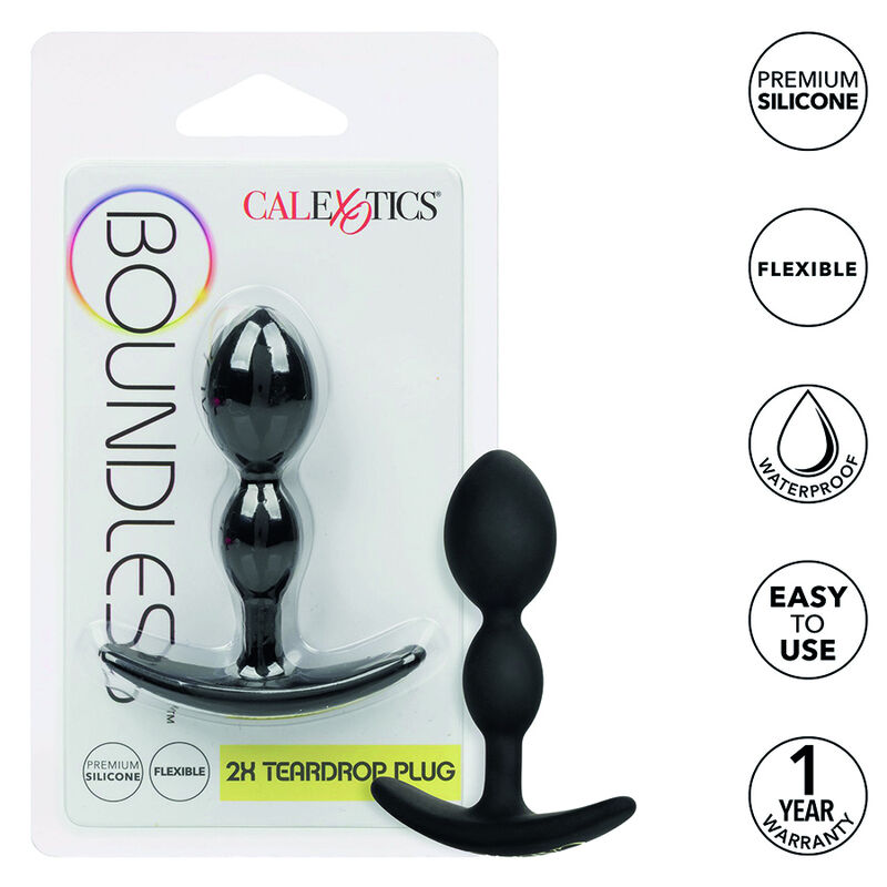 Imagen del artículo erótico CALEXOTICS - BOUNDLESS PLUG ANAL LGRIMA 2X de CALEXOTICS en la sección JUGUETES BIENESTAR |Anal|Plugs Anales de Millenial Sexshop.