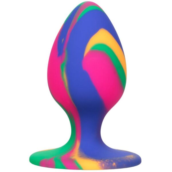 Imagen del artículo erótico CALEXOTICS - CHEEKY MEDIUM TIE-DYE PLUG ANAL de CALEXOTICS en la sección JUGUETES BIENESTAR |Anal|Plugs Anales de Millenial Sexshop.