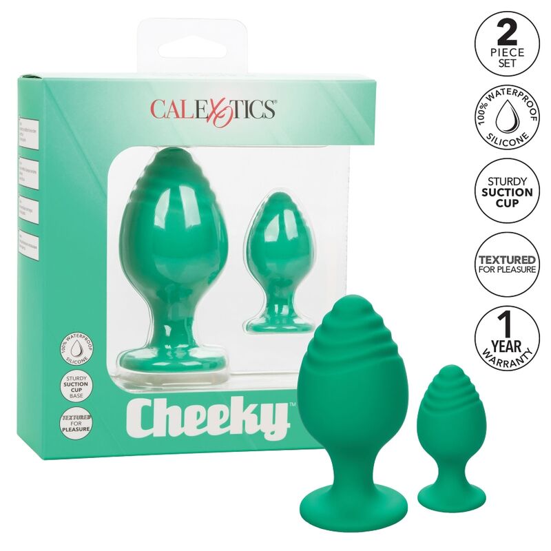 Imagen del artículo erótico CALEXOTICS - CHEEKY PLUGS ANALES VERDE de CALEXOTICS en la sección JUGUETES BIENESTAR |Anal|Plugs Anales de Millenial Sexshop.