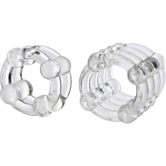 Imagen del artículo erótico CALEXOTICS - COLT ENHANCER RINGS ANILLOS PARA EL PENE TRANSPARENTES de CALEXOTICS en la sección JUGUETES BIENESTAR |Juguetes para Hombres|Accesorios para el pene|Anillos Pene|Anillos sin vibración de Millenial Sexshop.