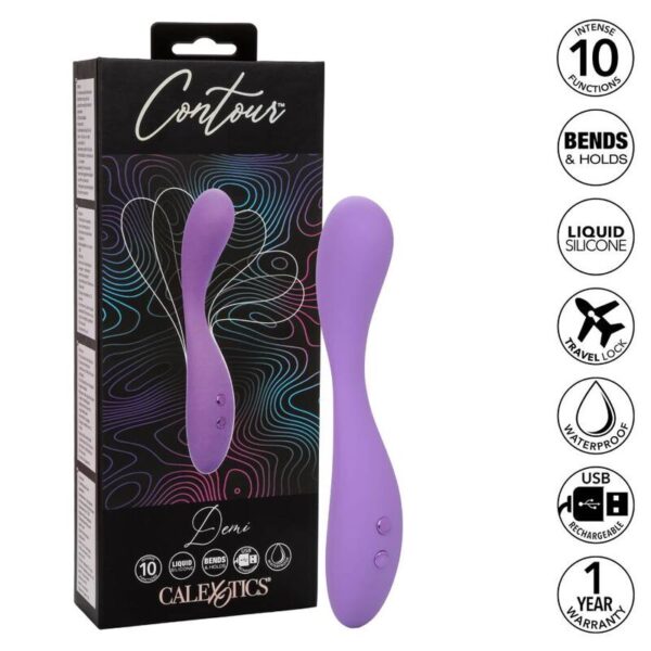 Imagen del artículo erótico CALEXOTICS - CONTOUR DEMI VIOLETA de CALEXOTICS en la sección JUGUETES BIENESTAR |Vibradores|Rotadores y vibradores de Millenial Sexshop.