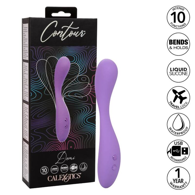Imagen del artículo erótico CALEXOTICS - CONTOUR DEMI VIOLETA de CALEXOTICS en la sección JUGUETES BIENESTAR |Vibradores|Rotadores y vibradores de Millenial Sexshop.