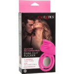 CALEXOTICS - DUAL CLIT FLICKER ENHANCER DOBLE ANILLO VIBRADOR DE SILICONA ROSA - Imagen 3
