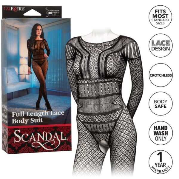 Imagen del artículo erótico CALEXOTICS - LACE BODY SUIT TALLA ÚNICA de CALEXOTICS en la sección MODA & LENCERÍA|Lencería Mujer|Lencería Picante|Bodystocking de Millenial Sexshop.