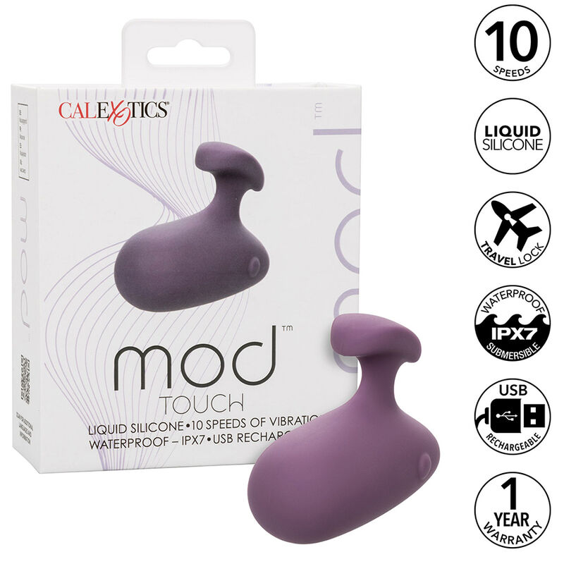 Imagen del artículo erótico CALEXOTICS - MOD TOUCH ESTIMULADOR MORADO de CALEXOTICS en la sección JUGUETES BIENESTAR |Juguetes para Mujeres|Estimuladores|Para Clítoris de Millenial Sexshop.