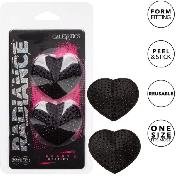 Imagen del artículo erótico CALEXOTICS - RADIANCE PEZONERAS JOYA FORMA DE CORAZÓN de CALEXOTICS en la sección MODA & LENCERÍA|Lencería Mujer|Accesorios|Pezoneras de Millenial Sexshop.