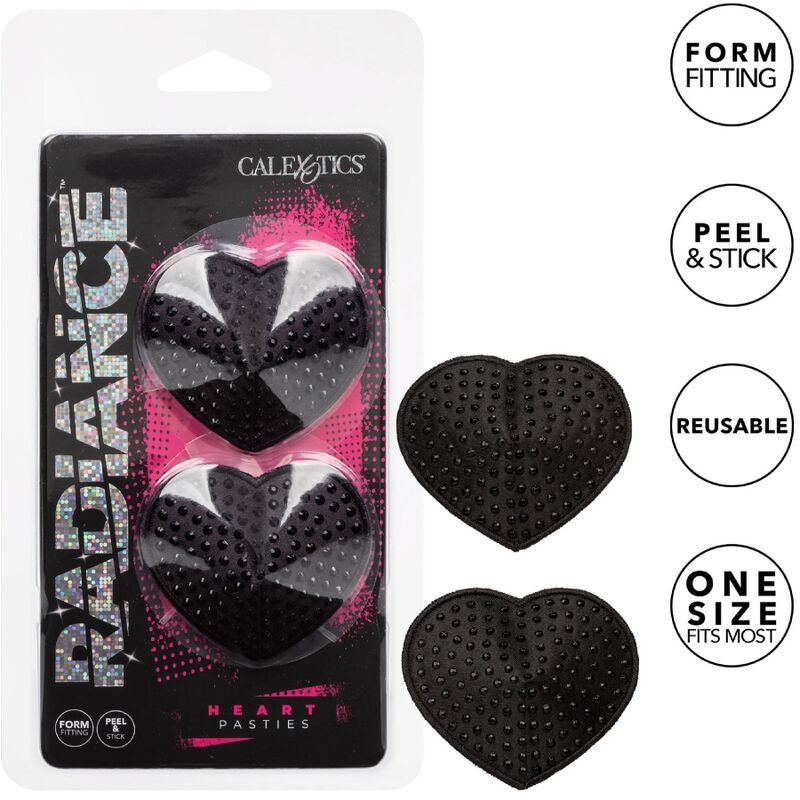 CALEXOTICS - RADIANCE PEZONERAS JOYA FORMA DE CORAZÓN-MillenialSexshop-CALEXOTICS Imagen del artículo erótico CALEXOTICS - RADIANCE PEZONERAS JOYA FORMA DE CORAZÓN de CALEXOTICS en la sección MODA & LENCERÍA|Lencería Mujer|Accesorios|Pezoneras de Millenial Sexshop.