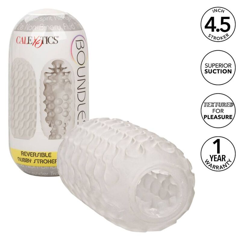 CALEXOTICS - REVERSIBLE NUBBY STROKER-MillenialSexshop-CALEXOTICS Imagen del artículo erótico CALEXOTICS - REVERSIBLE NUBBY STROKER de CALEXOTICS en la sección JUGUETES BIENESTAR |Juguetes para Hombres|Vaginas con vibración de Millenial Sexshop.