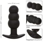 CALEXOTICS - ROCK BOTTOM PLUG ANAL CON CUENTAS 10 VIBRACIONES SILICONA NEGRO - Imagen 7