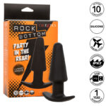 Imagen del artículo erótico CALEXOTICS - ROCK BOTTOM PLUG ANAL CÓNICO 10 VIBRACIONES SILICONA NEGRO de CALEXOTICS en la sección JUGUETES BIENESTAR |Anal|Plugs Anales de Millenial Sexshop.
