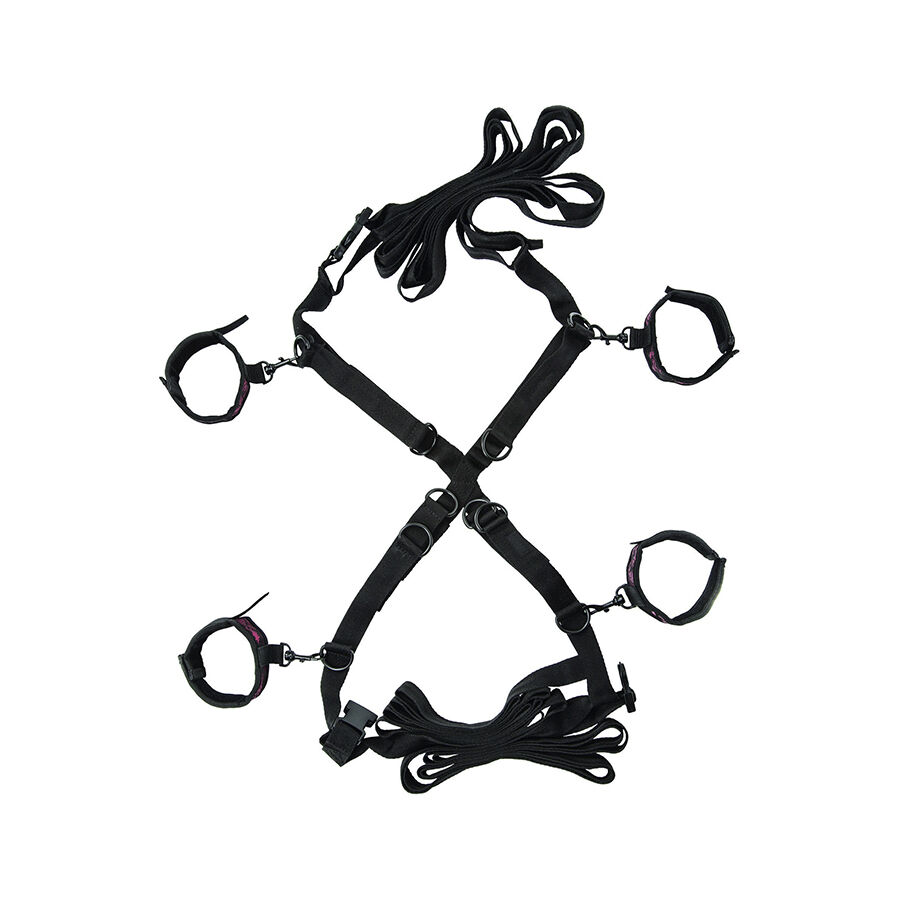 Imagen del artículo erótico CALEXOTICS - SCANDAL SET DE ATADURAS CRUZADAS CAMA de CALEXOTICS en la sección BDSM & BONDAGE |Bondage|Sets Bondage de Millenial Sexshop.