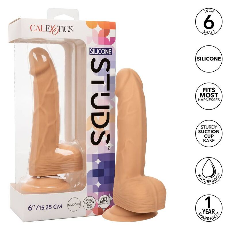 Imagen del artículo erótico CALEXOTICS - SILICONE STUDS 15.24 CM SKIN de CALEXOTICS en la sección JUGUETES BIENESTAR |Dildos sin Vibración de Millenial Sexshop.