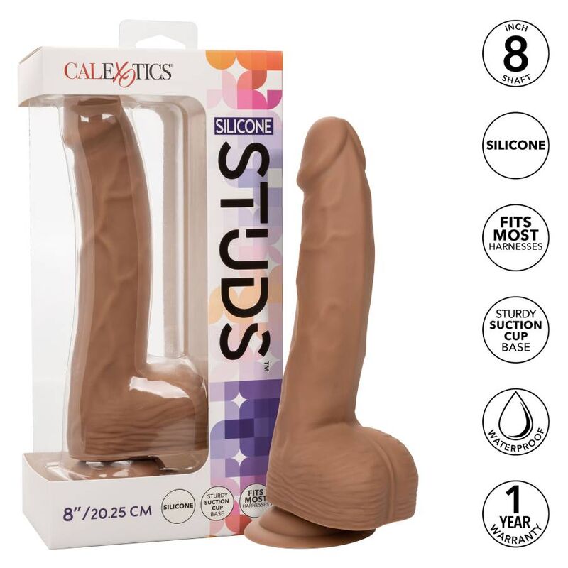Imagen del artículo erótico CALEXOTICS - SILICONE STUDS 20.32 CM BROWN de CALEXOTICS en la sección JUGUETES BIENESTAR |Dildos sin Vibración de Millenial Sexshop.