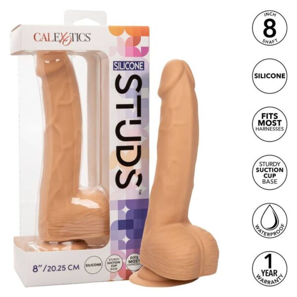 Imagen del artículo erótico CALEXOTICS - SILICONE STUDS 20.32 CM SKIN de CALEXOTICS en la sección JUGUETES BIENESTAR |Dildos sin Vibración de Millenial Sexshop.