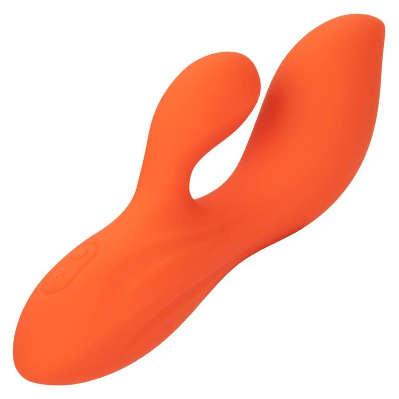 Imagen del artículo erótico CALEXOTICS - STELLA DUAL TEASER NARANJA de CALEXOTICS en la sección JUGUETES BIENESTAR |Vibradores|Vibradores Rabbit de Millenial Sexshop.