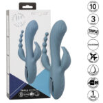 CALEXOTICS - VIBRADOR TRIPLE ÉXTASIS GRIS - Imagen 2