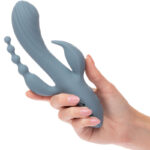 Imagen del artículo erótico CALEXOTICS - VIBRADOR TRIPLE ÉXTASIS GRIS de CALEXOTICS en la sección JUGUETES BIENESTAR |Vibradores|Vibradores Rabbit de Millenial Sexshop.